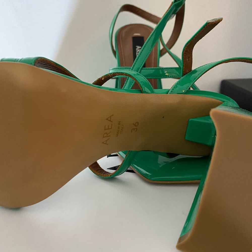 AREA NYC Green Leather Heel - Picture 6 of 6